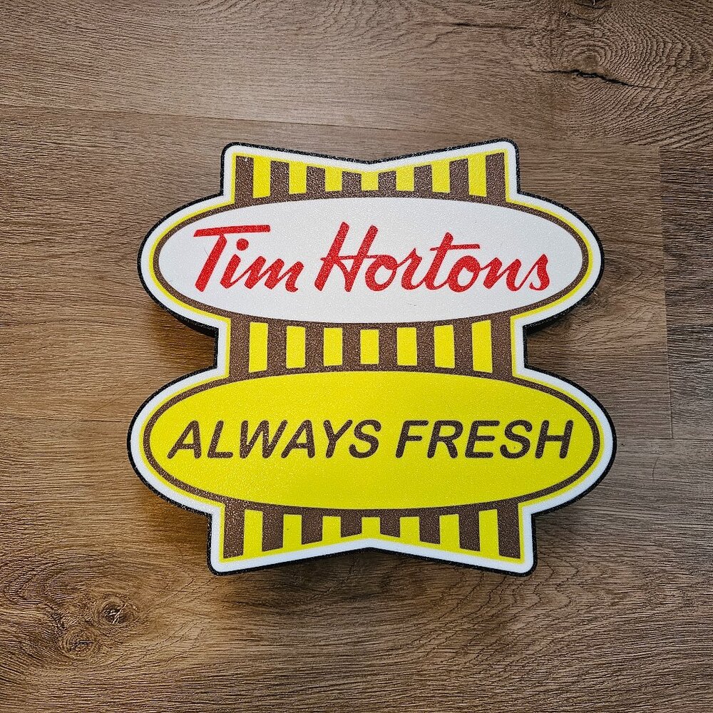 Tim Hortons Retro Logo LED Lightbox Sign - Picture 3 of 4